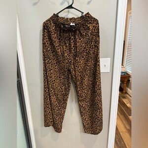 Sienna Sky Leopard Print Wide Leg Pants